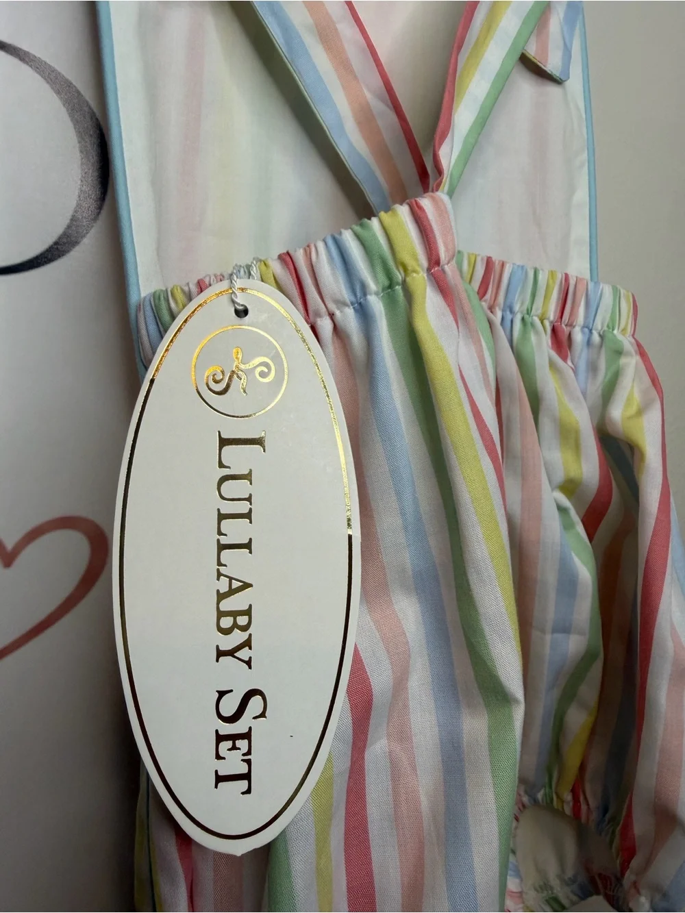 NWT Pastel Multistripe Bubble Romper for Kids - Sleeveless
